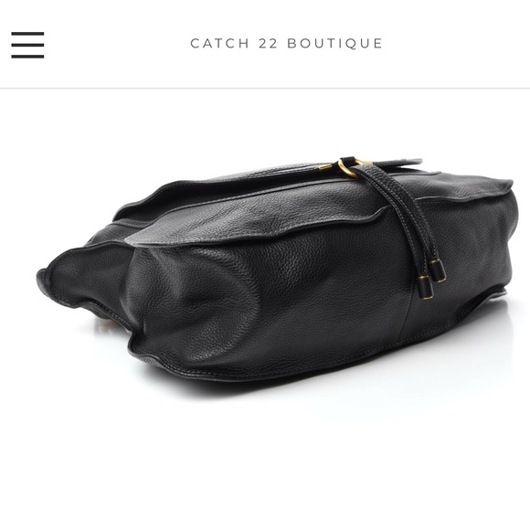 Chloe Black Medium Marcie Bag - Picture 3 of 6